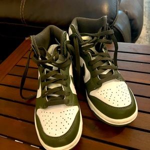 Kids Green and White Sneakers